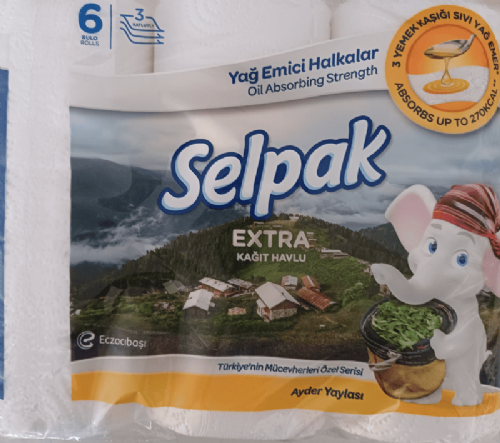 Selpak Extra Kağıt Havlu 6 Li Havlu Yağ Emici