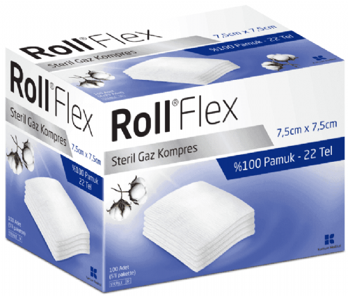 Rollflex Gaz Kompres 7,5*7,5Cm 100 Lü (5 Li)