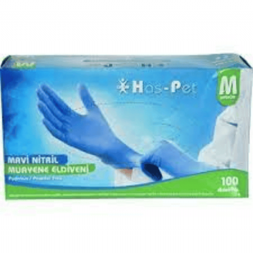Haspet Mavi Nitril Muayene Eld. Med. 100 Lü