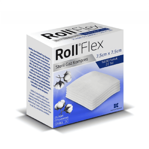 Rollflex Gaz Kompres 7,5*7,5Cm 25 Li (5 Li)