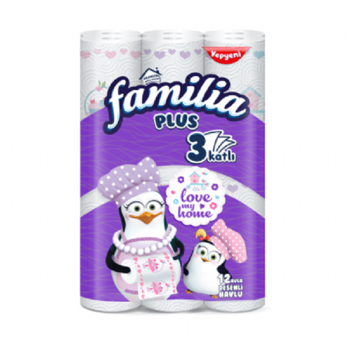 Familia Plus Desenli  Kağıt Havlu 12 Li