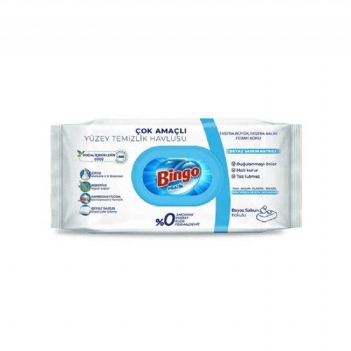 Bingo Yüzey Tem. Havlusu 96 Lı Beyaz Sabun