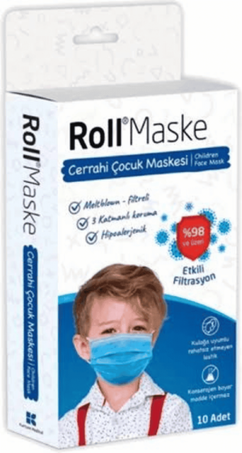 Roll Maske Erkek Çocuk 10 Lu