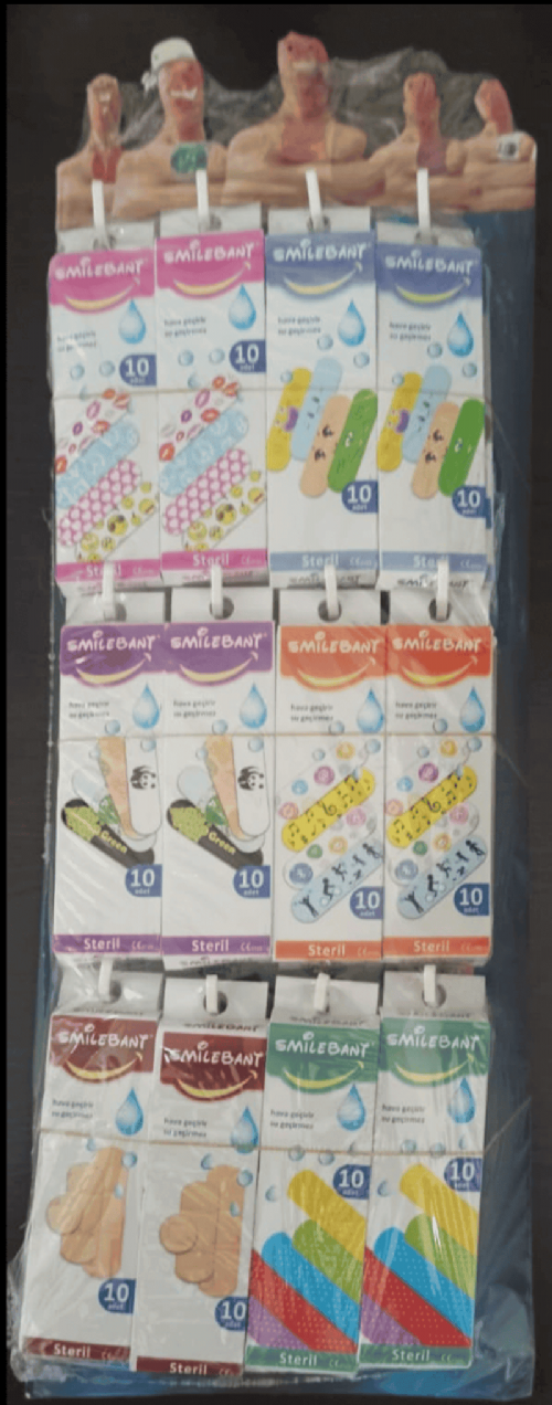 Tunçpek Smilebant 10 Lu Renkli (120 Li Stand)