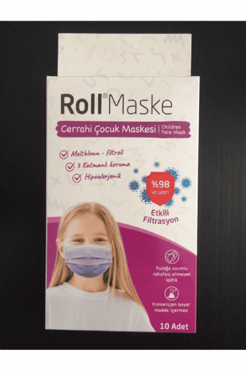 Roll Maske Kız Çocuk 10 Lu