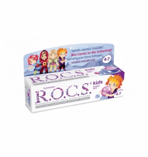 Rocs Kids Diş Macunu Balonlu Sakız 35 Ml 4-7