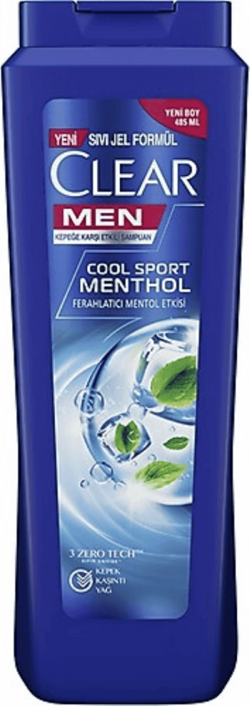 Clear Şamp 485 Ml Bay Cool Sport Mentol