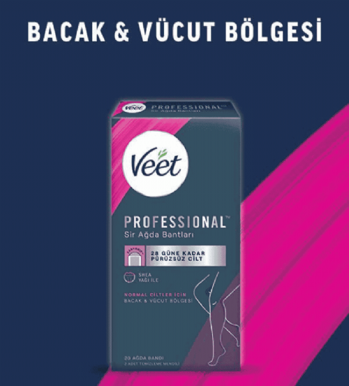 Veet Sir Ağda Bandı Pro Normal Cilt 12 Li
