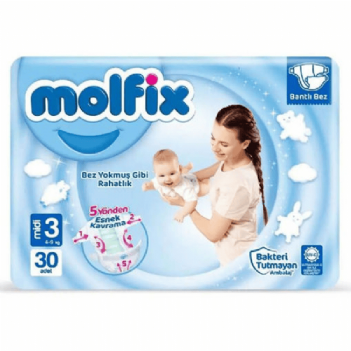 Molfix Çocuk Bezi Jumbo 4-9 Midi  30 Lü
