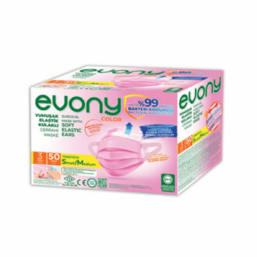 Evoni Üç Katlı 50 Li  Maske Color
