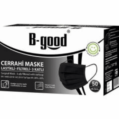 B-Good Maske Filtreli 50 Li Siyah Dökme