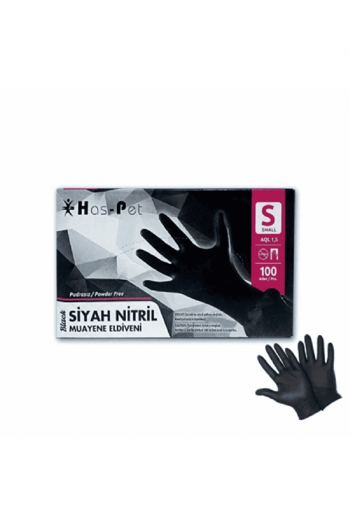 Haspet Siyah Nitril Muayene Eld. Small 100 Lü