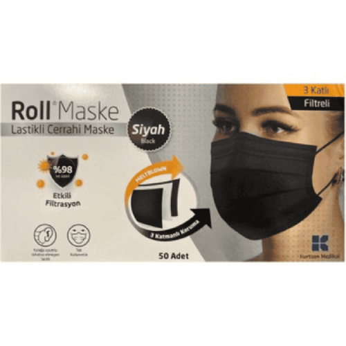 Roll Maske Siyah (5*10)50 Li