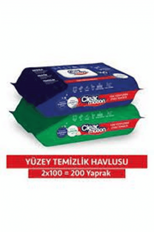 Clear Motion  Yüzey Tem. Havlusu 100 Lü